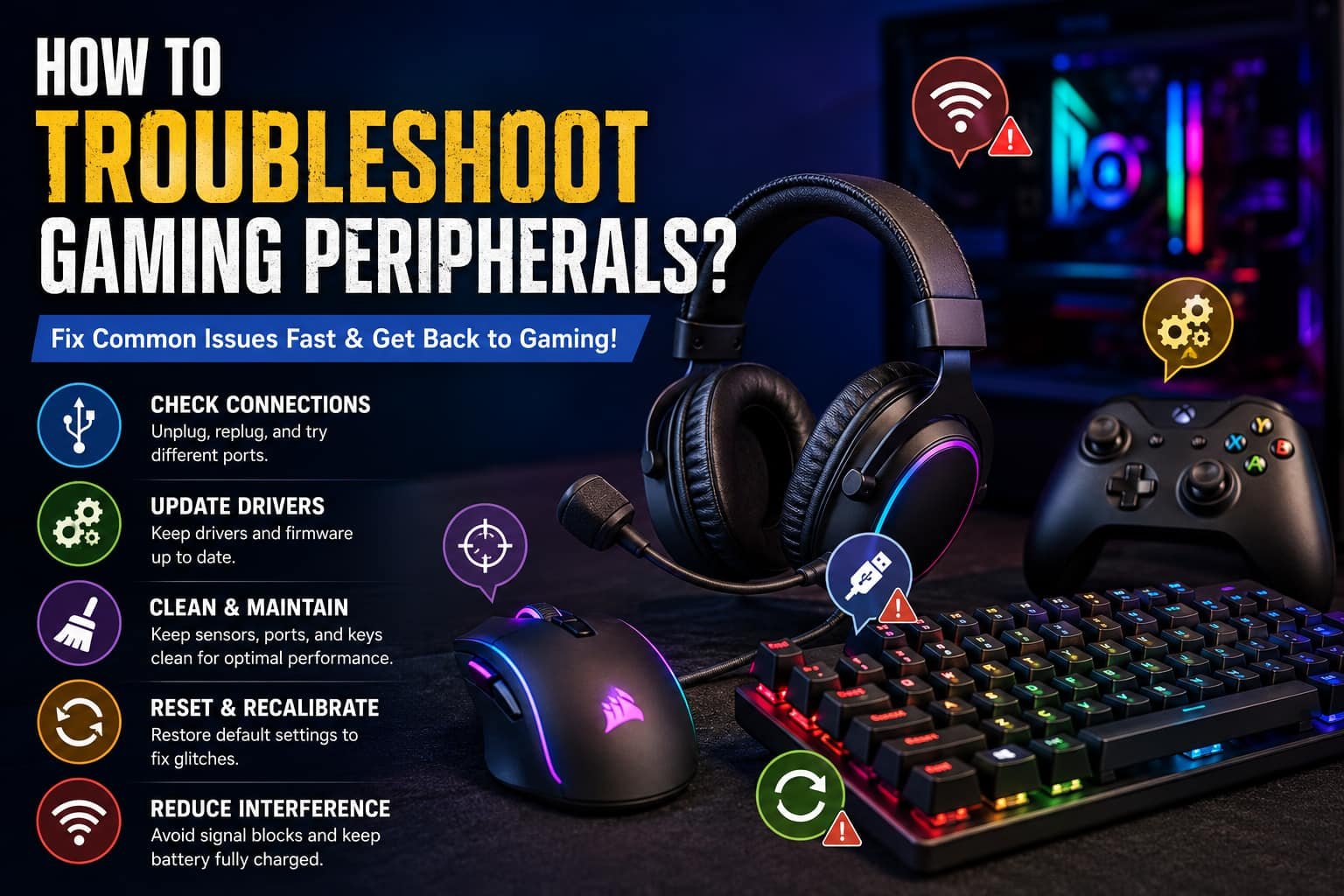 How to Troubleshoot Gaming Peripherals?