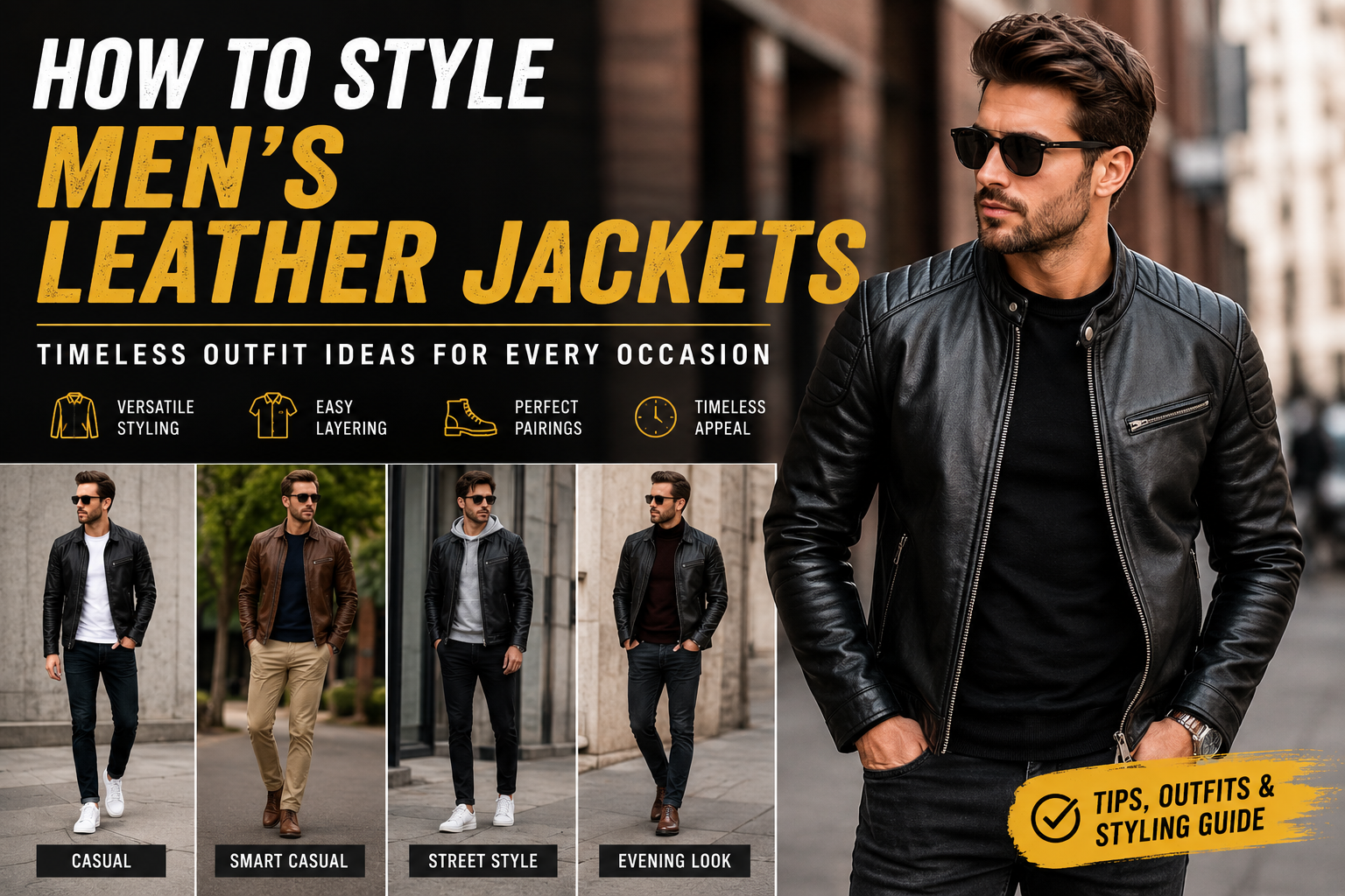 How to Style Men’s Leather Jackets